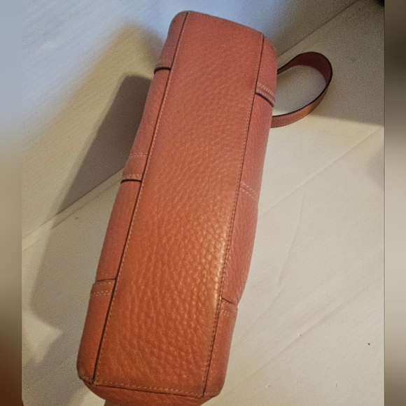 Coach Hamilton 13957 Vintage Leather Shoulder Bag-Salmon Pink-Turnlock C… - Picture 8 of 14